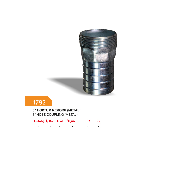 SAYIM 1792 3" HORTUM REKORU (METAL)